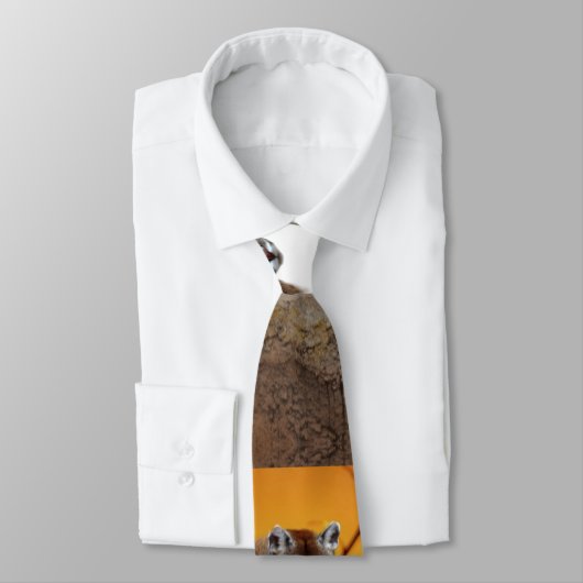 Löwe bei Sonnenuntergang Krawatte (Gebunden)