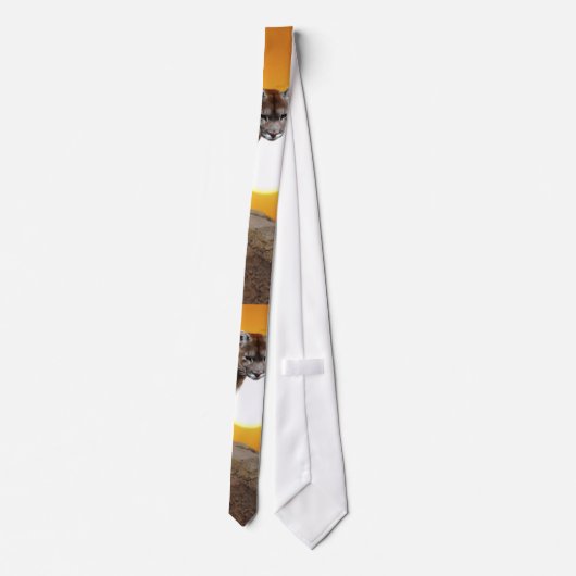 Löwe bei Sonnenuntergang Krawatte (Rückseite)