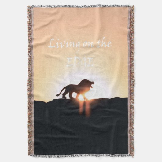 Löwe bei Sonnenuntergang Leben auf der EDGE Decke (Vorderseite Vertikal)