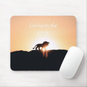 Löwe bei Sonnenuntergang Leben auf der EDGE Mousepad (Mit Mouse)
