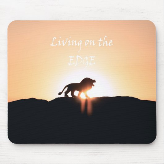 Löwe bei Sonnenuntergang Leben auf der EDGE Mousepad (Vorne)