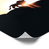 Löwe bei Sonnenuntergang Leben auf der EDGE Poster (Ecke)
