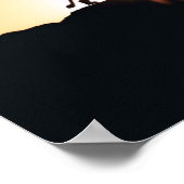 Löwe bei Sonnenuntergang Leben auf der EDGE Poster (Ecke)