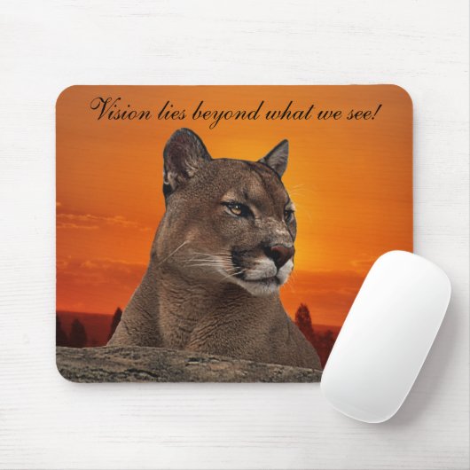 Löwe bei Sonnenuntergang Mousepad (Mit Mouse)