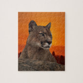 Löwe bei Sonnenuntergang Puzzle (Vertikal)