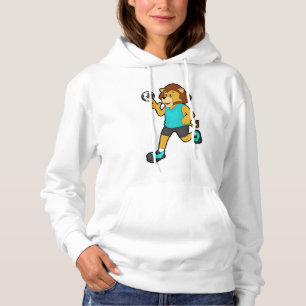 Löwe beim Handballspieler mit Handball Hoodie