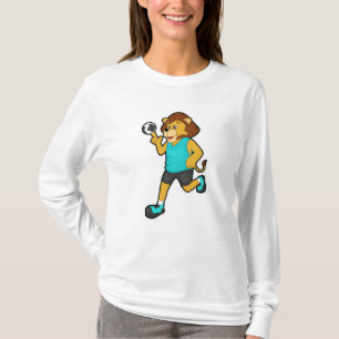 Löwe beim Handballspieler mit Handball T-Shirt