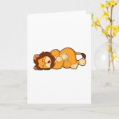Löwe beim Schlafen Karte (Gelbe Blume)