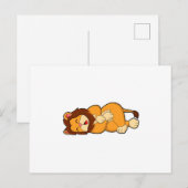 Löwe beim Schlafen Postkarte (Vorne/Hinten)
