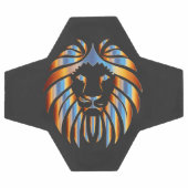 Löwe, Big Cat, chromatisches Design, Fußball (Flach)