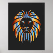 Löwe, Big Cat, chromatisches Design, Poster (Vorne)