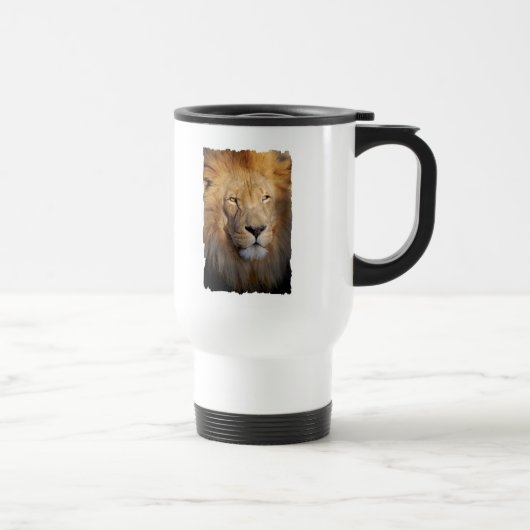 Löwe-Bild-Reise-Tasse Reisebecher (Rechts)
