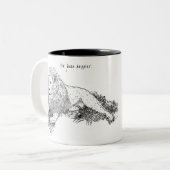 Löwe, bin ich glücklichere, TierTasse gewesen Zweifarbige Tasse (Vorderseite Links)