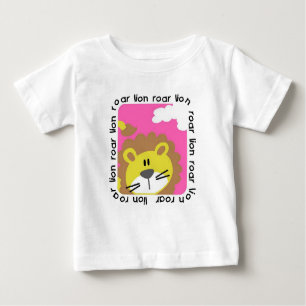 Löwe-Brüllen-Kleinkind-Rüsche-T-Stück Baby T-shirt