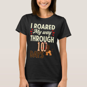 Löwe Brüllend Ich brüllte mich durch 100 Tage T-Shirt