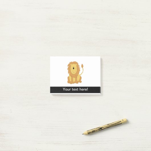 Löwe-Cartoon Post-it Klebezettel (Auf Schreibtisch)