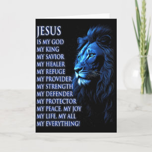 Löwe Christlich Jesus Ist Mein König, Gott, Herr,  Karte