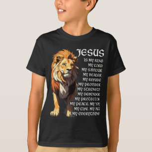 Löwe Christlich Jesus Ist Mein König, Gott, Herr,  T-Shirt