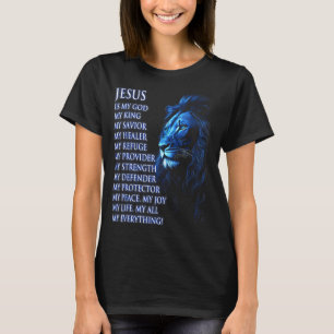 Löwe Christlich Jesus Ist Mein König, Gott, Herr,  T-Shirt