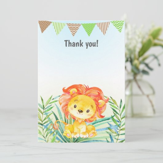 Löwe CUB danken Ihnen, Dankeskarte (Stehend Vorderseite)