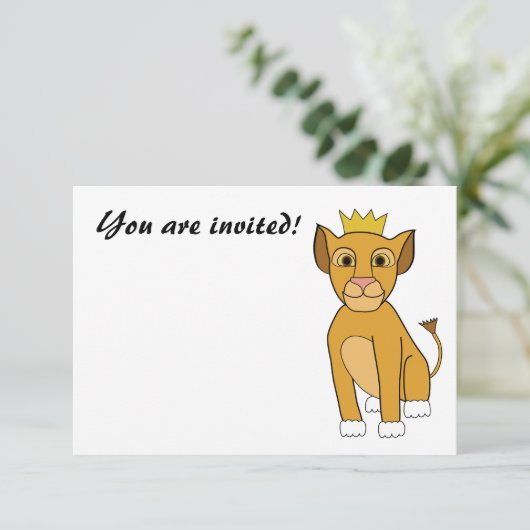 Löwe-CUB-Einladung Einladung (Stehend Vorderseite)