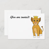 Löwe-CUB-Einladung Einladung (Vorne/Hinten)