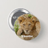 Löwe CUB knöpfen ODER runder Namensschild Button (Vorne & Hinten)