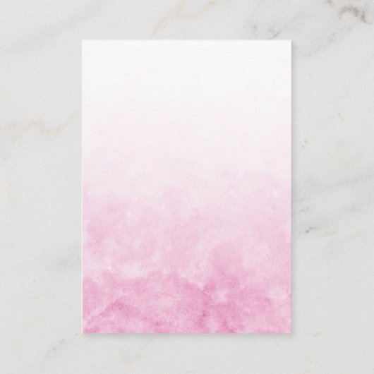 Löwe cub pink Girl Diaper Raffel Umschließkarte Begleitkarte (Rückseite)