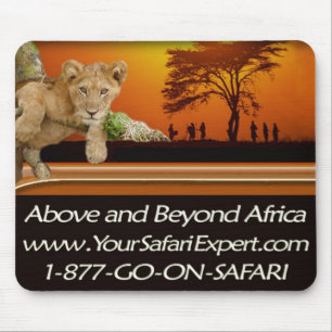 Löwe CUB, Sonnenuntergang u. Masai Mousepad
