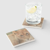 Löwe CUB Steinuntersetzer (Seitenansicht)