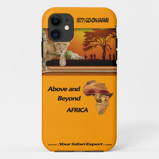 Löwe CUB u. Stamm unter Baum u. Afrika-Collage Case-Mate iPhone Hülle (Rückseite)