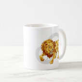 Löwe das Löwestern- oder -geburts- oder Kaffeetasse (VorderseiteRechts)