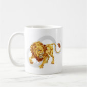 Löwe das Löwestern- oder -geburts- oder Kaffeetasse (Links)