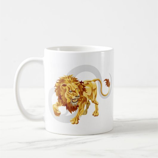 Löwe das Löwestern- oder -geburts- oder Kaffeetasse (Links)