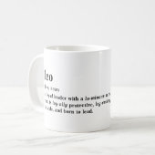 Löwe Definition Ästhetik Astrologie Geschenk Kaffeetasse (Vorderseite Links)