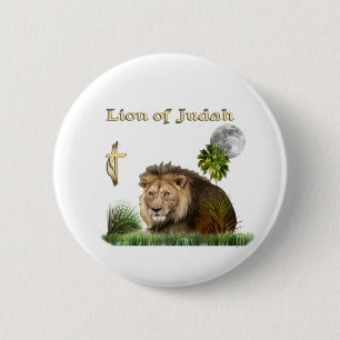 Löwe der Christlichen Judah-Tasten Button