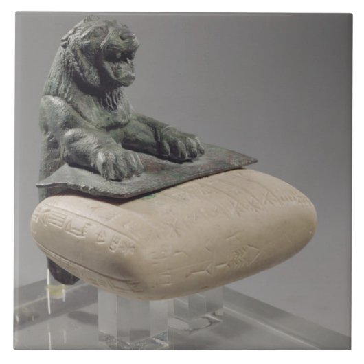 Löwe, der eine Hurrian Grundlagentablette, c.2150 Fliese (Vorderseite)