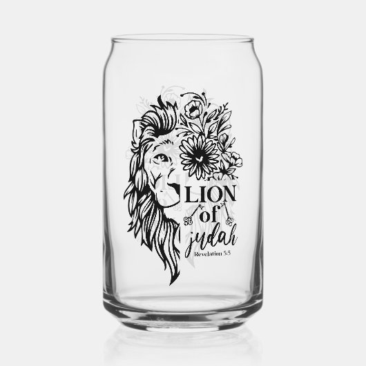 Löwe der Juda Offenbarung 5:5 Christlich Dosenglas (Vorderseite)