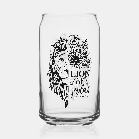 Löwe der Juda Offenbarung 5:5 Christlich Dosenglas (Rückseite)