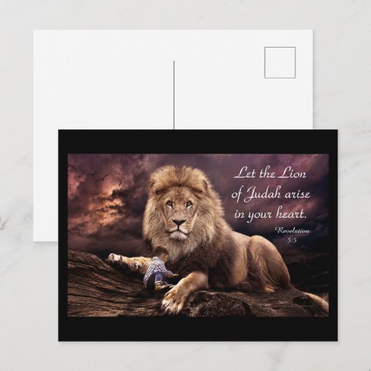 Löwe der Juda Offenbarung 5:5 Postkarte (Vorne/Hinten)