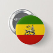 Löwe der Judah Knopf Rastafarian Reggae-Farben Button (Vorne & Hinten)