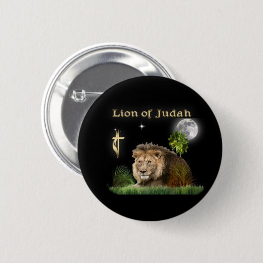 Löwe der Judah-Knöpfe Button (Vorne & Hinten)