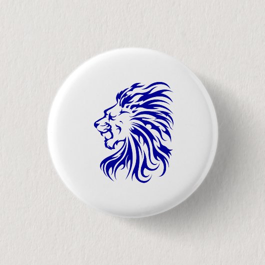 Löwe der König des Dschungels,Löwenliebensgeschenk Button (Vorderseite)