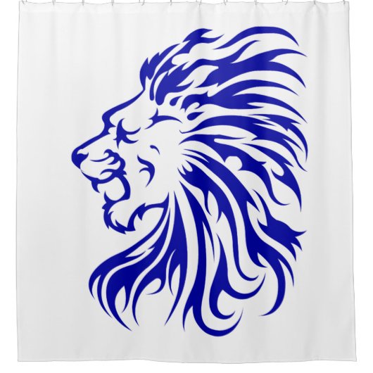 Löwe der König des Dschungels,Löwenliebensgeschenk Duschvorhang (Vorderseite)