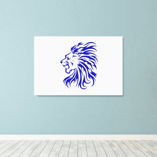 Löwe der König des Dschungels,Löwenliebensgeschenk Leinwanddruck (Insitu (Holzboden))