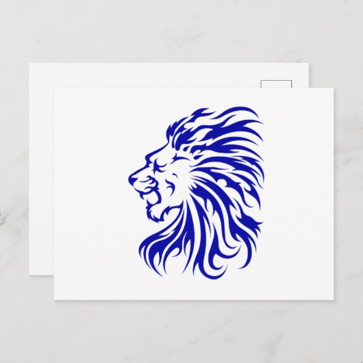 Löwe der König des Dschungels,Löwenliebensgeschenk Postkarte (Vorne/Hinten)