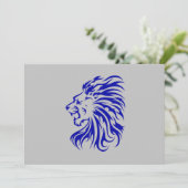 Löwe der König des Dschungels, Löwenliebhaber Gesc Einladung (Stehend Vorderseite)