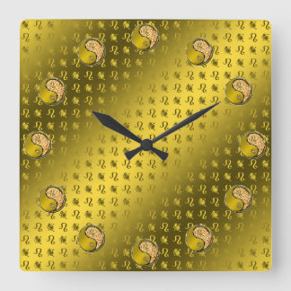 Löwe der Löwe Quadratische Wanduhr