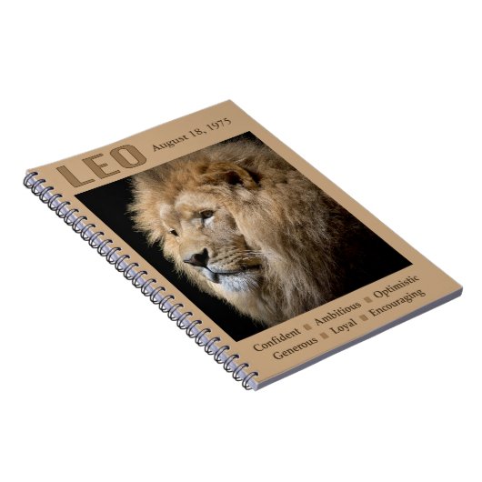 Löwe der Löwe-Tierkreis Notizblock (Rechte Seite)