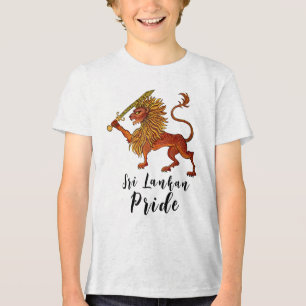 Löwe der sri-lankischen Flagge Tri-Blend Shirt